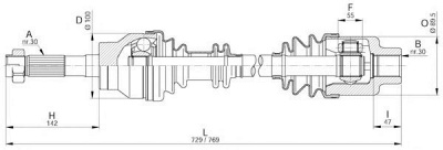 OPEN PARTS drs619000 -  Приводной вал